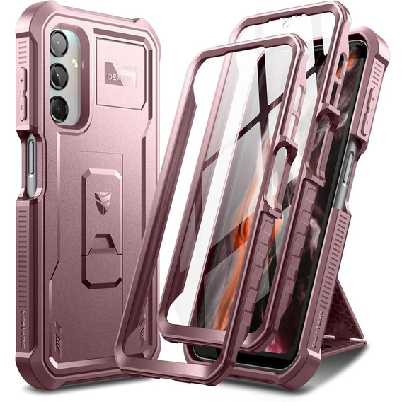Husă blindată pentru Samsung Galaxy A25, Dexnor Full Body (Two Frames), roz