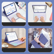 Husă cu tastatură bluetooth iluminată pentru iPad 10.9 2022 (10 gen.), violet