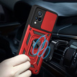 Husă blindată pentru Vivo V21 5G, CamShield Slide, roșu