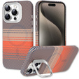 Carcasă pentru iPhone 15 Pro, cadru Kickstand, pentru MagSafe, Sunset Grey