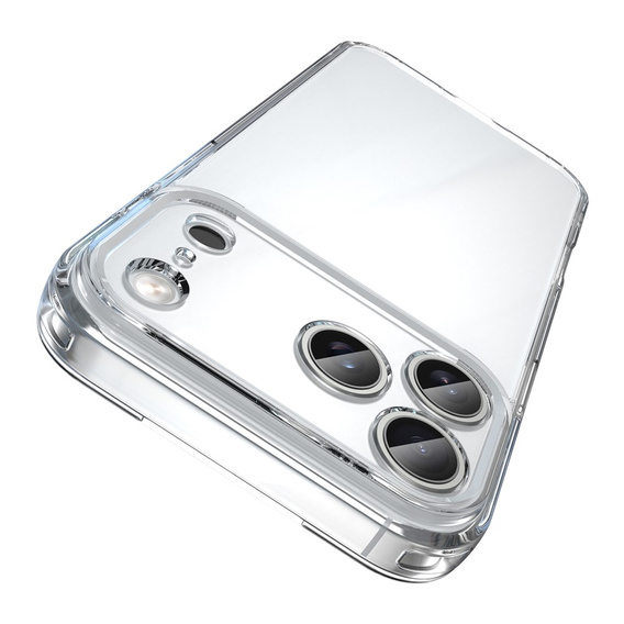 Manșon din silicon pentru iPhone 17 Pro Max, cu spate dur, transparent