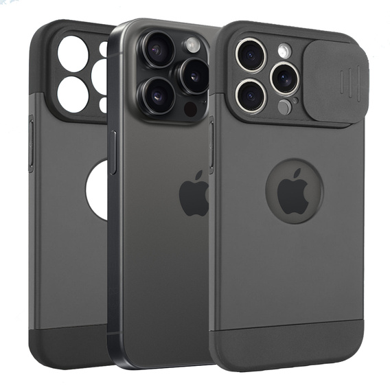 Huse pentru iPhone 15 Pro Max, ERBORD MagProtect Slide Camera, negru