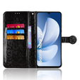 Husa cu clapetă pentru Realme Note 70T 4G, Wallet Rhombus, negru