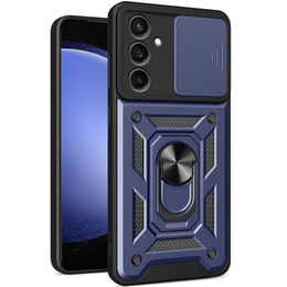 Husă blindată pentru Samsung Galaxy S23 FE, CamShield Slide, albastru
