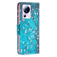 Cu clapetă pentru Xiaomi 13 Lite, Wallet, sakura, albastru