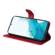 Cu clapetă pentru Samsung Galaxy A54 5G, Leather Wallet, roșu