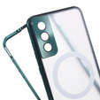 Carcasa Magnetic Dual Glass MagSafe pentru Samsung Galaxy S21+ Plus, verde