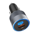 Încărcător auto Forcell F-Energy Alu 85 W, 2 × USB-C + USB-A, PD / QC 4.0 / SFC 2.0