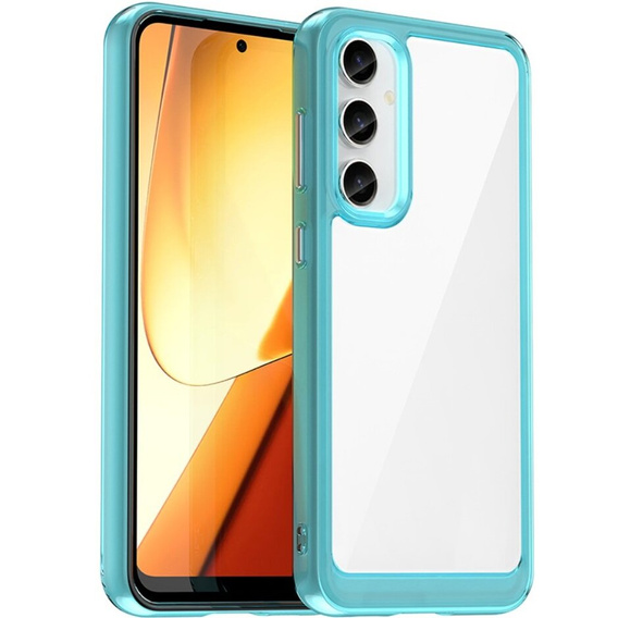 Huse pentru Samsung Galaxy S23 FE, Fusion Hybrid, transparent / albastru