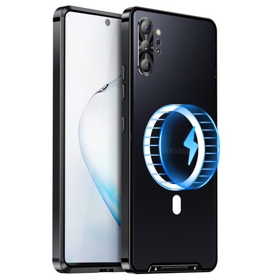 Carcasă de protecție pentru camera foto pentru Samsung Galaxy Note 10+ Plus, CamShield MagSafe, transparent / negru