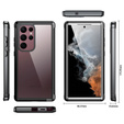 Carcasă pentru Samsung Galaxy S24 Ultra, Shockproof, cu folie, negru