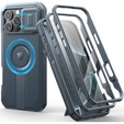 Husă blindată pentru iPhone 16 Pro Max, Dexnor CamProtect MagSafe, albastru (Două rame)