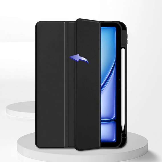 Husă pentru iPad Air 13" 2025/2024 (7/6 gen.), Smartcase Hybrid, cu spațiu pentru stylus, negru