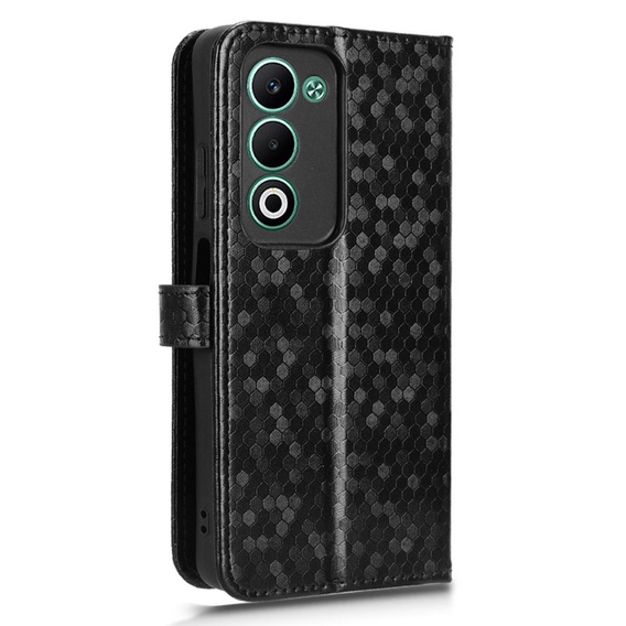 Husa cu clapetă pentru Oppo A5 5G / A5m, Wallet Rhombus, negru