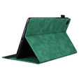 Husă pentru Samsung Galaxy Tab A9+, Classic, cu spațiu pentru stylus, verde