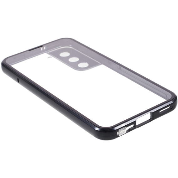 Husa pentru Samsung Galaxy S21, Magnetic Dual Glass, negru