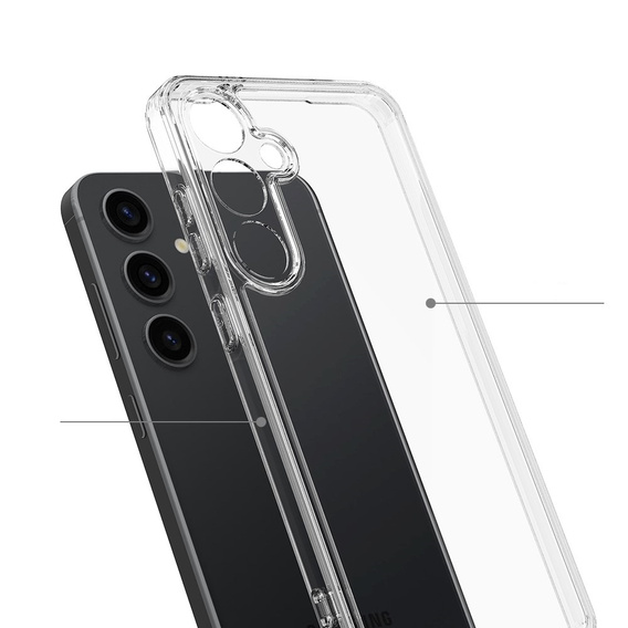 Carcasă pentru Samsung Galaxy S24+ Plus, Fusion Hybrid, cu protecție pentru camera foto, transparentă