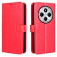 Cu clapetă pentru Xiaomi Redmi 14C / Xiaomi Poco C75, Crazy Horse Wallet, roșu