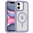 Carcasă cu ramă pentru iPhone 11, pentru MagSafe, transparent / violet