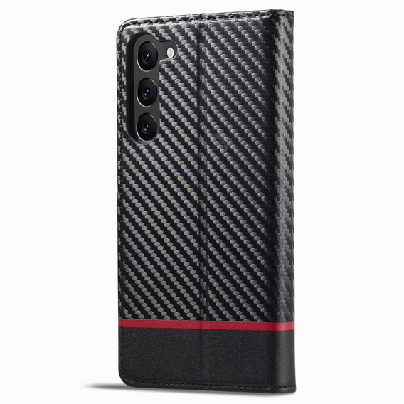 Carcasă cu clapetă pentru Samsung Galaxy S24, Carbon LC.IMEEKE, negru
