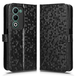 Husa cu clapetă pentru Oppo A5 5G / A5m, Wallet Rhombus, negru