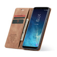 Husa CASEME pentru Samsung Galaxy S8, Leather Wallet Case, maro