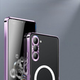 Carcasă de protecție pentru camera foto pentru Samsung Galaxy S23, CamShield MagSafe, transparent / violet