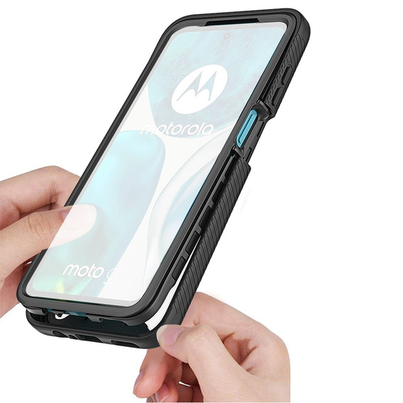 Carcasă pentru Motorola Moto G52 4G / G82 5G, Shockproof, cu folie, negru