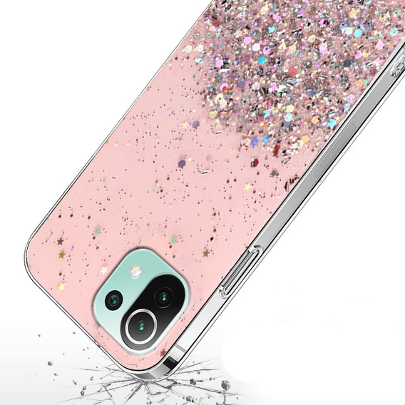 Huse pentru Xiaomi Mi 11 Lite / Mi 11 Lite 5G / 11 Lite 5G NE, Glittery, roz