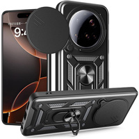 Husă blindată pentru Xiaomi 15 Ultra, CamShield Slide, negru
