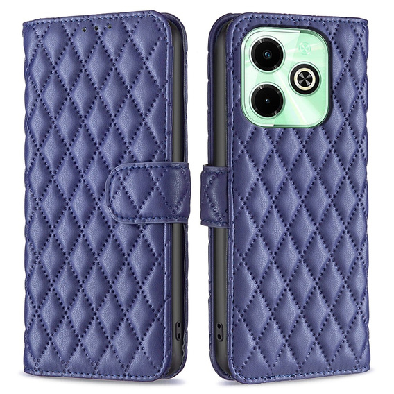 Cu clapetă pentru Infinix Hot 40i, Wallet, BINFEN COLOR, albastru