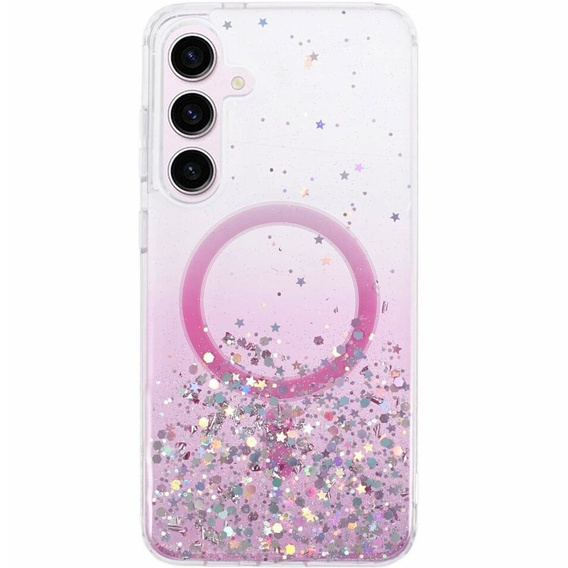Husă pentru Samsung Galaxy S24, Glittery, pentru MagSafe, roz