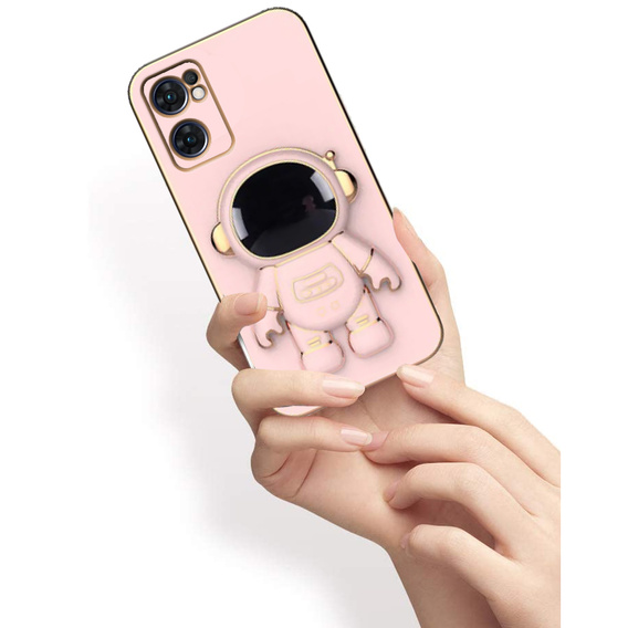 Huse pentru Oppo Reno 7 5G, Astronaut, roz