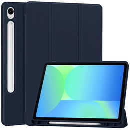 Husă pentru Samsung Galaxy Tab S10 FE+ Plus, Smartcase cu spațiu pentru stylus, albastru închis