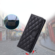 Husă cu clapetă pentru Samsung Galaxy S25 Ultra, Rhombus Crossbody Leather, negru