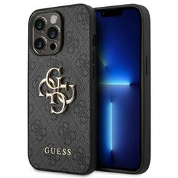 GUESS Huse pentru iPhone 14 Pro, 4G Big Metal Logo, gri