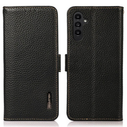 KHAZNEH RFID caz pentru Samsung Galaxy A35 5G, Litchi Texture, negru