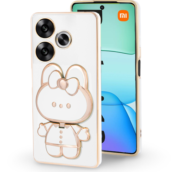 Carcasă pentru Xiaomi Redmi 13, Bunny, alb