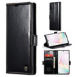 Carcasă flip CASEME pentru Samsung Galaxy Note 10 Plus, Waxy Textured, negru