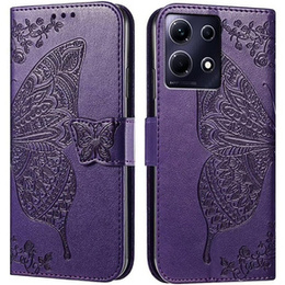 Cu clapetă pentru Infinix Note 40 Pro, Butterfly, violet