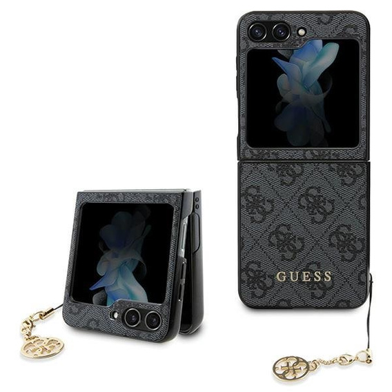 GUESS Huse pentru Samsung Galaxy Z Flip 5 Charms Collection Hardcase, 4G Charms Collection Hardcase, gri