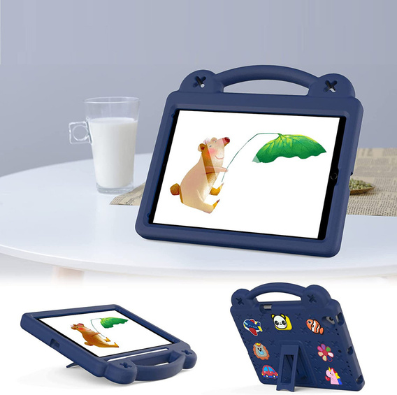Husă pentru copii pentru Lenovo Tab M10 X505F X605F / Tab P10-X705F/L / Huawei T5 10.1, Cute Patterns, cu suport, albastru închis