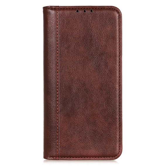 Huse pentru Samsung Galaxy A56, Wallet Litchi Leather, maro
