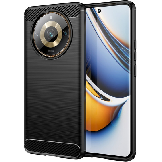 Huse pentru Realme 11 Pro / 11 Pro +, Carbon, negru