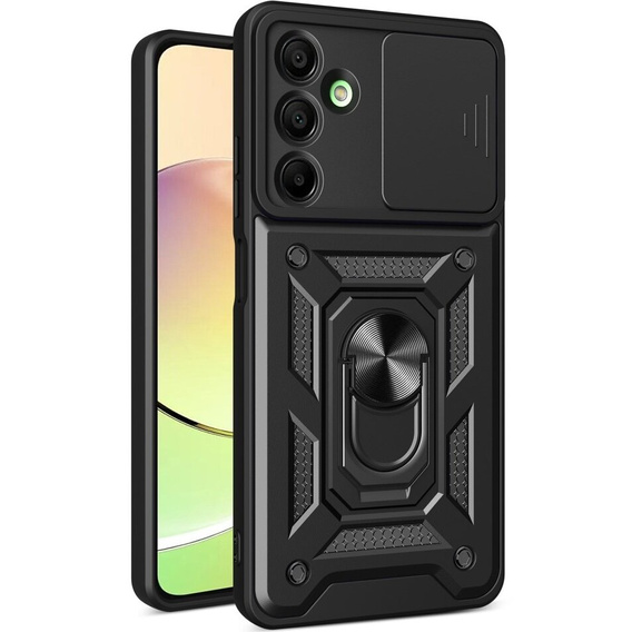 Husă blindată pentru Samsung Galaxy A16, CamShield Slide, negru