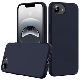 Huse pentru iPhone 16e, Silicone MagSafe, albastru închis