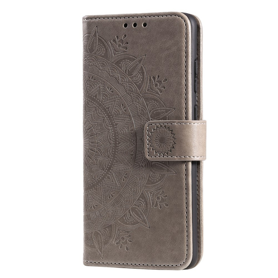 Cu clapetă pentru Oppo Reno6 5G, Mandala, gri