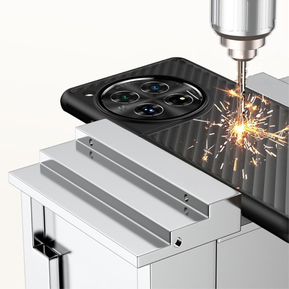 Huse pentru OnePlus 12 5G, Fusion Twill Stripe, transparent / negru