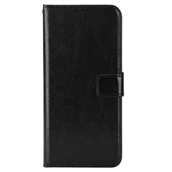 Cu clapetă pentru Samsung Galaxy M35, Crazy Horse Wallet, negru