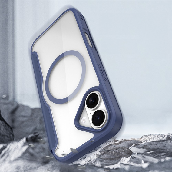 Husă Dux Ducis pentru iPhone 17, Skin X Pro, cu clapetă, pentru MagSafe, albastru marin